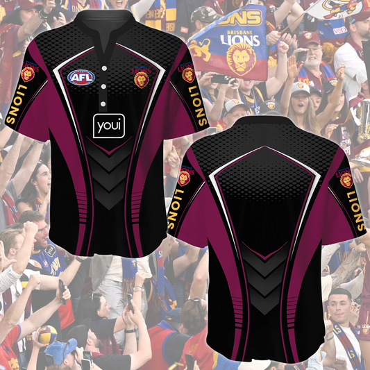 Brisbane Lions AFL 2025 Limited Edition Henley Shirt TM NTA V2