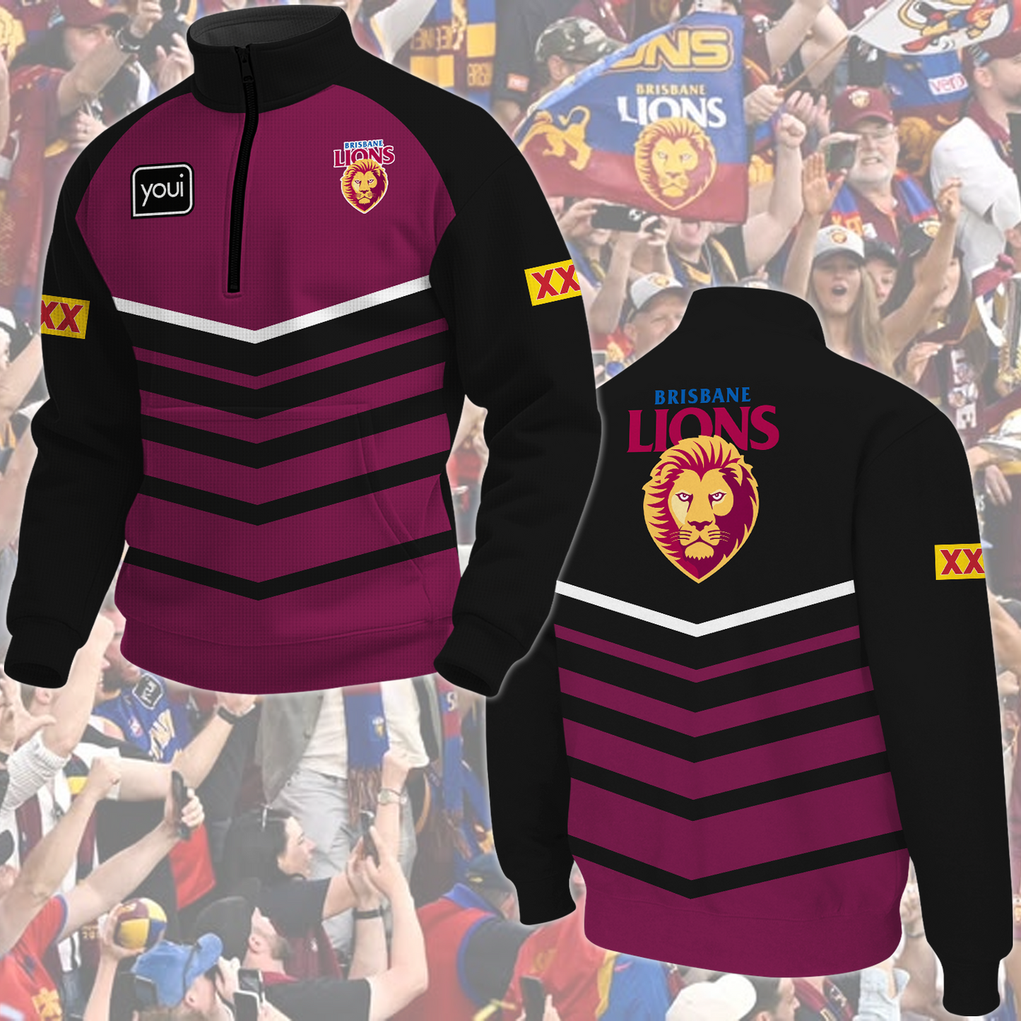 Brisbane Lions AFL 2025 New Hoodie TM NTA V1