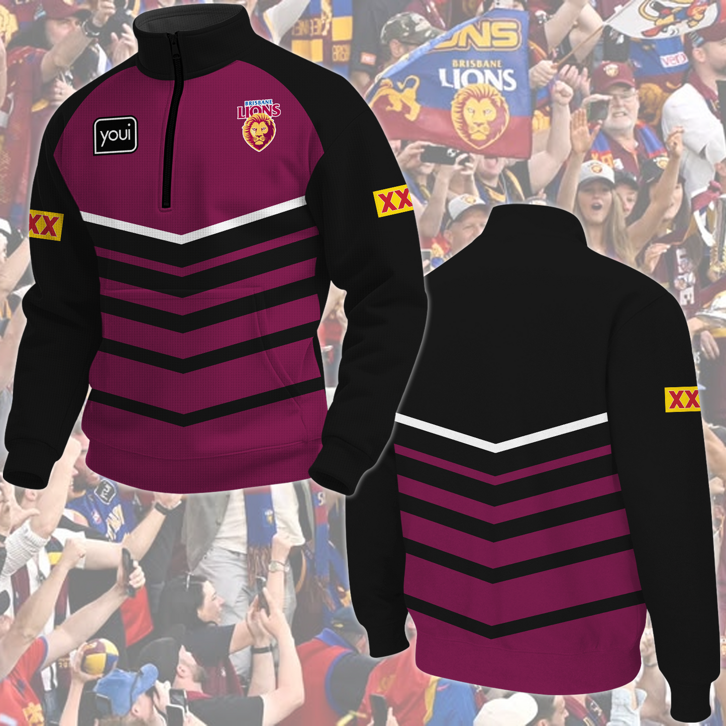 Brisbane Lions AFL 2025 New Hoodie TM NTA V2