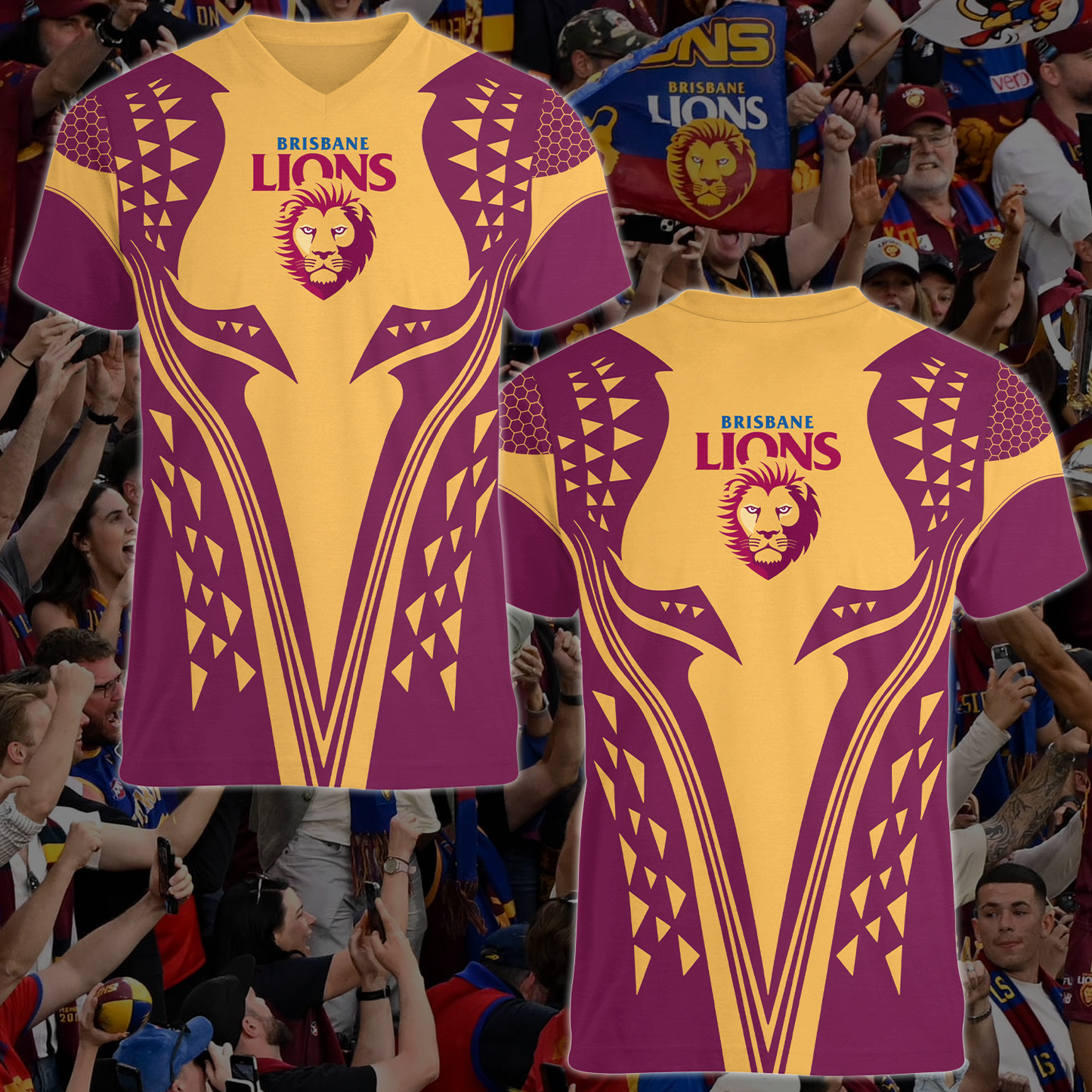 Brisbane Lions AFL 2025 T-Shirt TM NTA V1