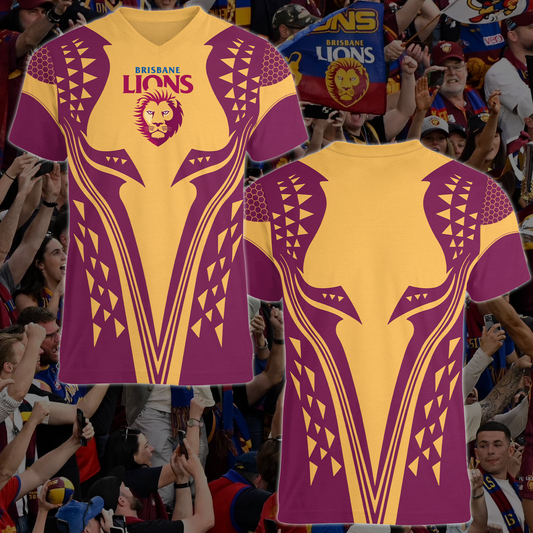 Brisbane Lions AFL 2025 T-Shirt TM NTA V2