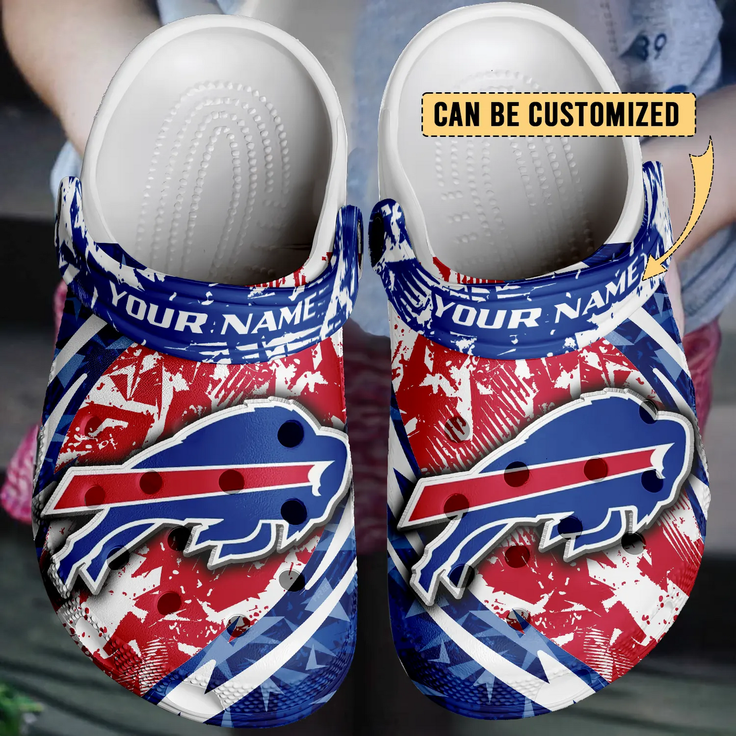 BUF  x NFL Crocs Crocband Clogs Shoes DatND DVT