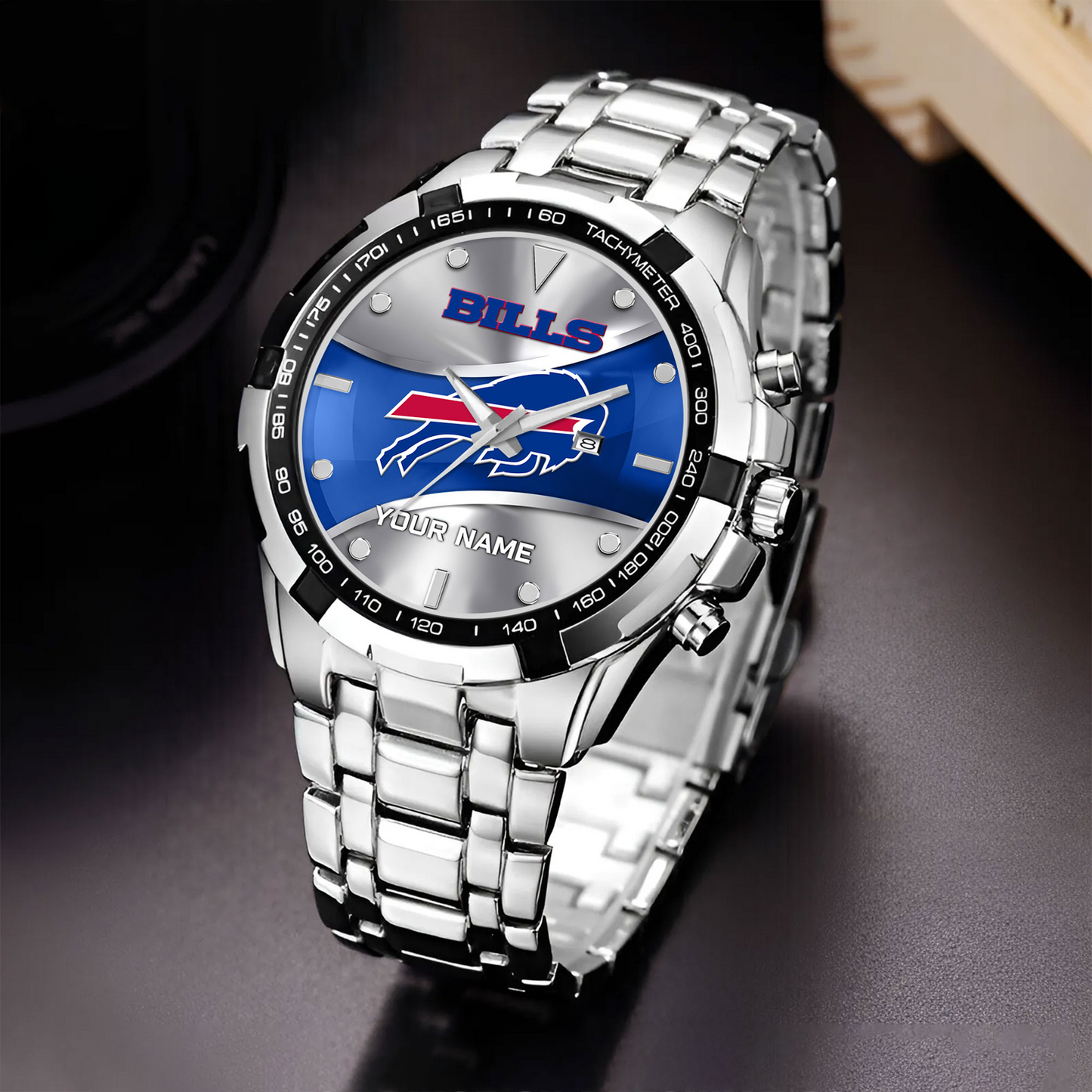 BUF x NFL Alloy Men Quartz Watch - Custom Name DATND TANTD