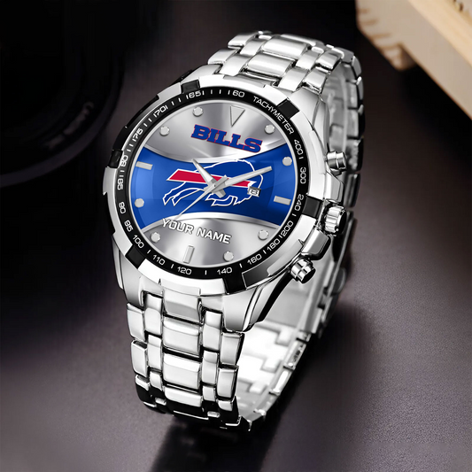 BUF x NFL Alloy Men Quartz Watch - Custom Name DATND TANTD