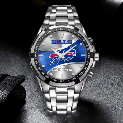 BUF x NFL Alloy Men Quartz Watch - Custom Name DATND TANTD