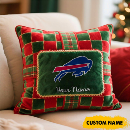 BUF x NFL Christmas New Square Pillow DatND DVT