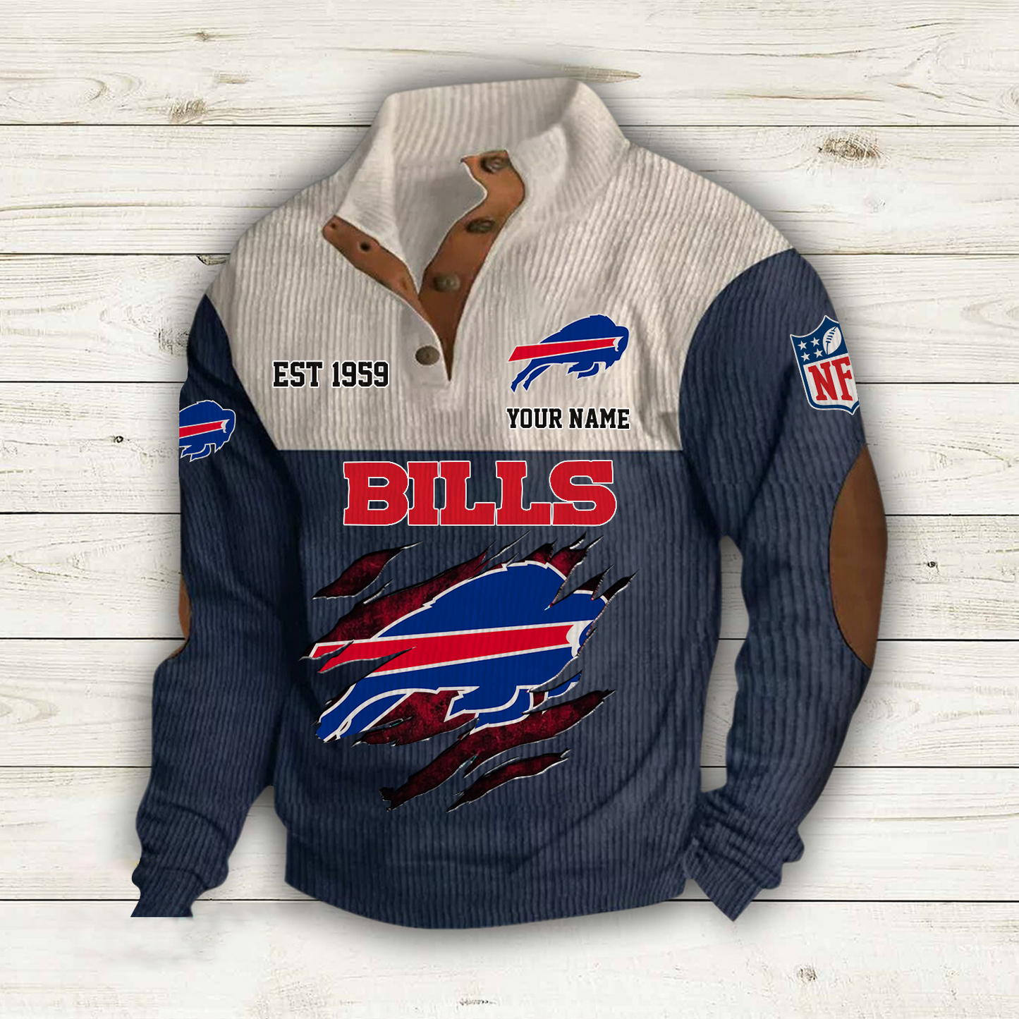 BUF x NFL Custom Name Sport Sweatshirt DatND DVT