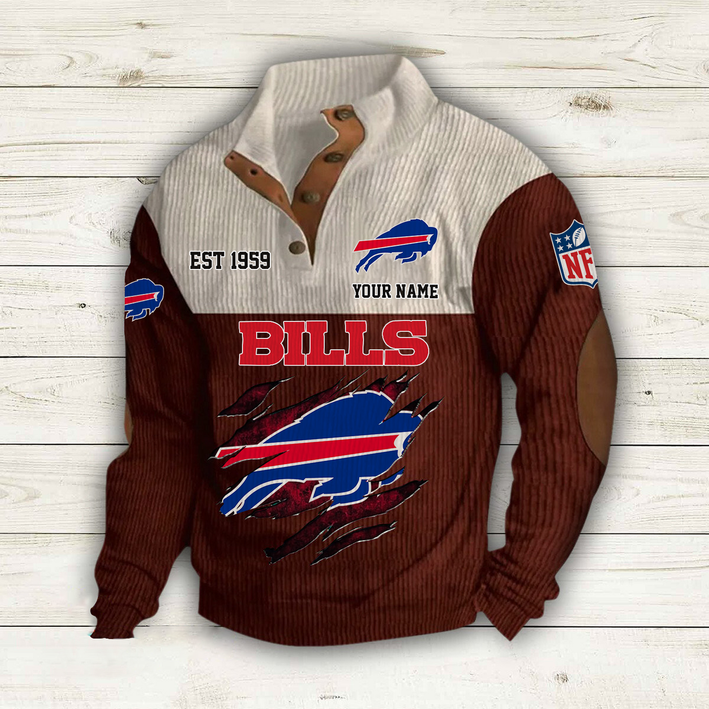BUF x NFL Custom Name Sport Sweatshirt DatND DVT