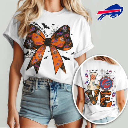 BUF x NFL Halloween Bow 3D Shirt 0409 DatND DVT