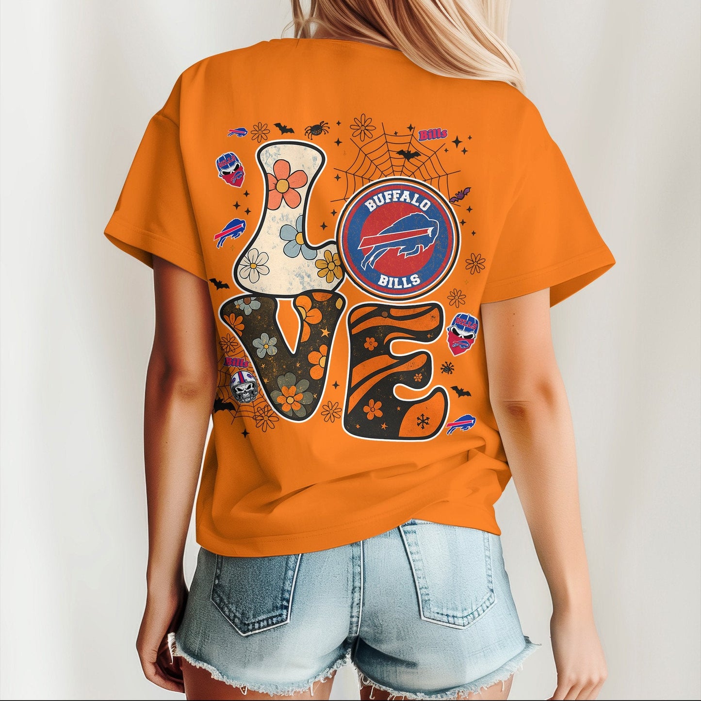 BUF x NFL Halloween Bow 3D Shirt 0409 DatND DVT