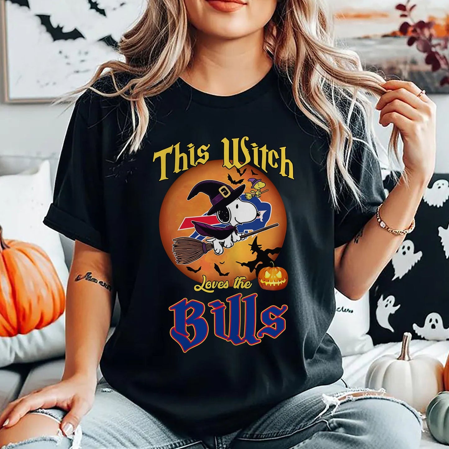 BUF x NFL This Witch Snoopy Love This 2D Shirt DatND DVT