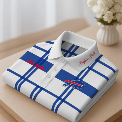 BUF X Premium NFL New Polo Long Sleeve V1 NAK NHT