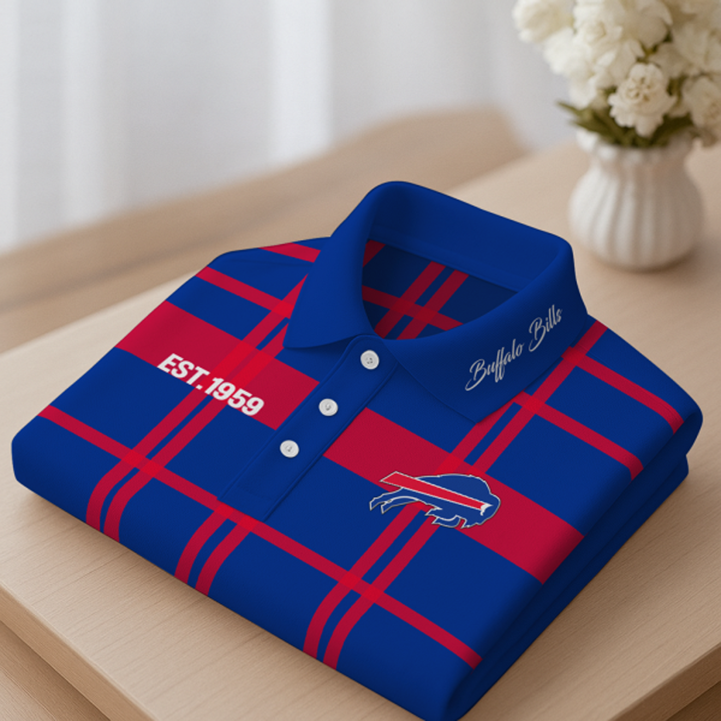 BUF X Premium NFL New Polo Long Sleeve V1 NAK NHT