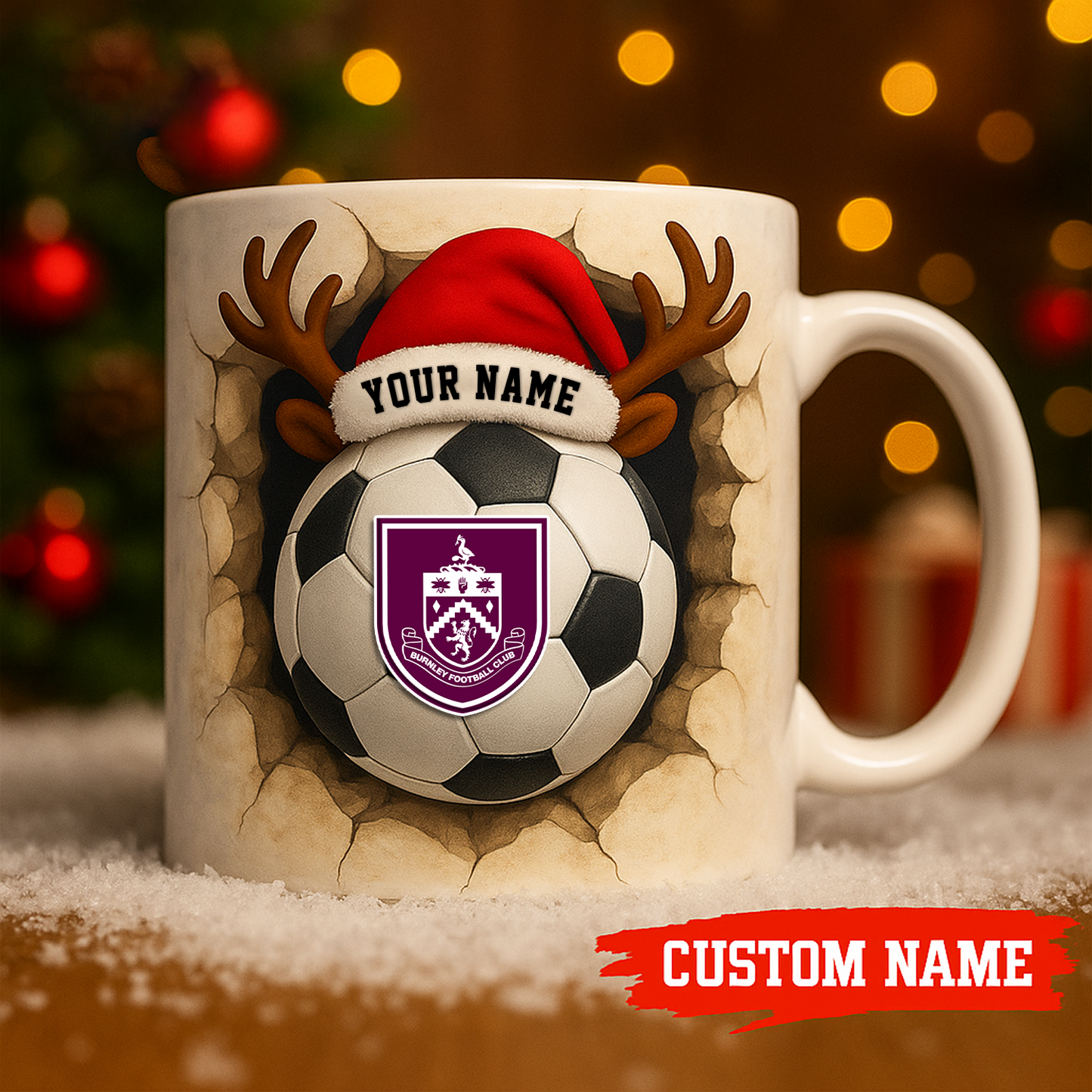 BUR X Premium EPL Christmas Football Ceramic Mug V1 NAK NHT