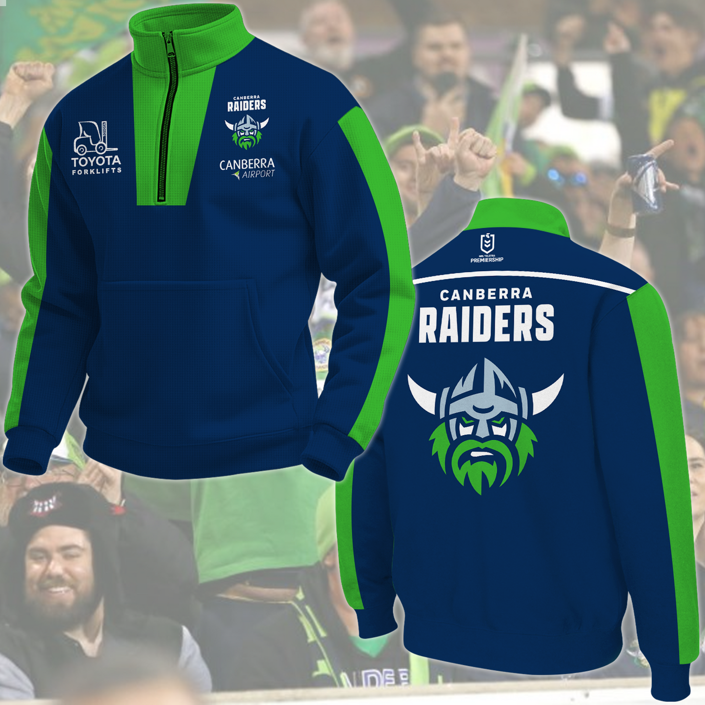 Canberra Raiders 5 NRL 2025 New Hoodie TM NTA V1 TDT
