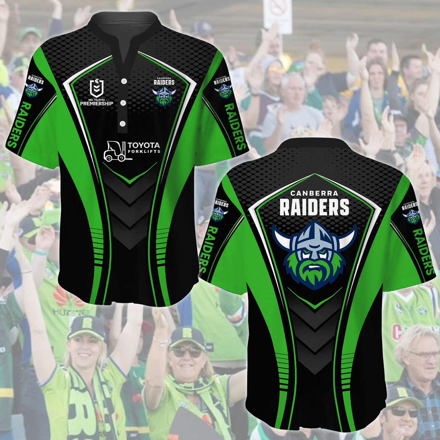 Canberra Raiders NRL 2025 Limited Edition Henley Shirt TM NTA V1