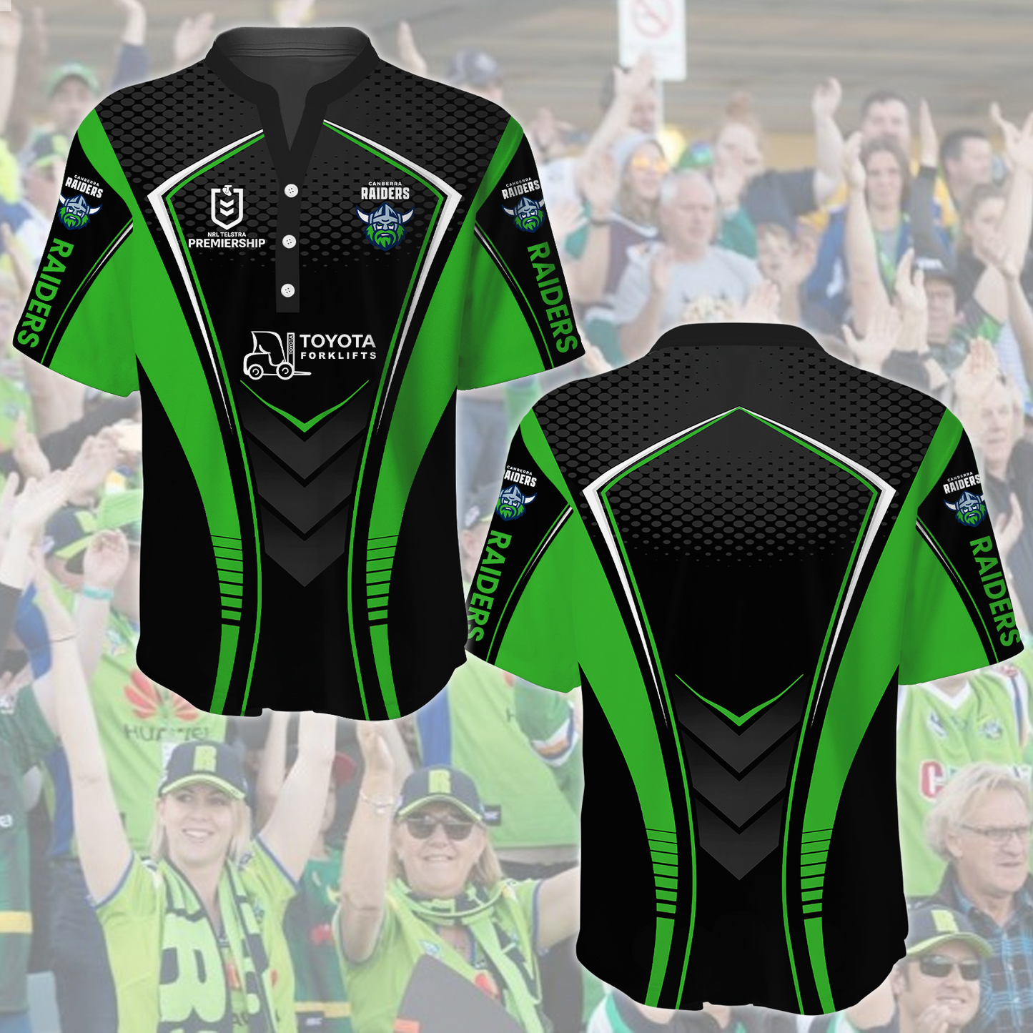 Canberra Raiders NRL 2025 Limited Edition Henley Shirt TM NTA V2