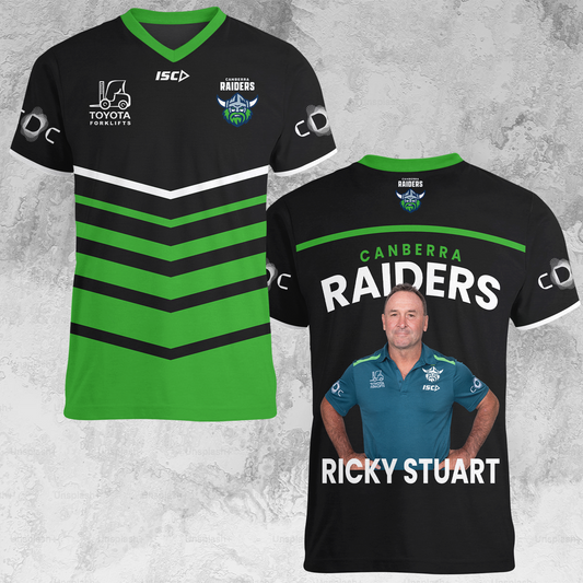 Canberra Raiders NRL 2025 Limited Edition V-neck T-Shirt TM NTA V6