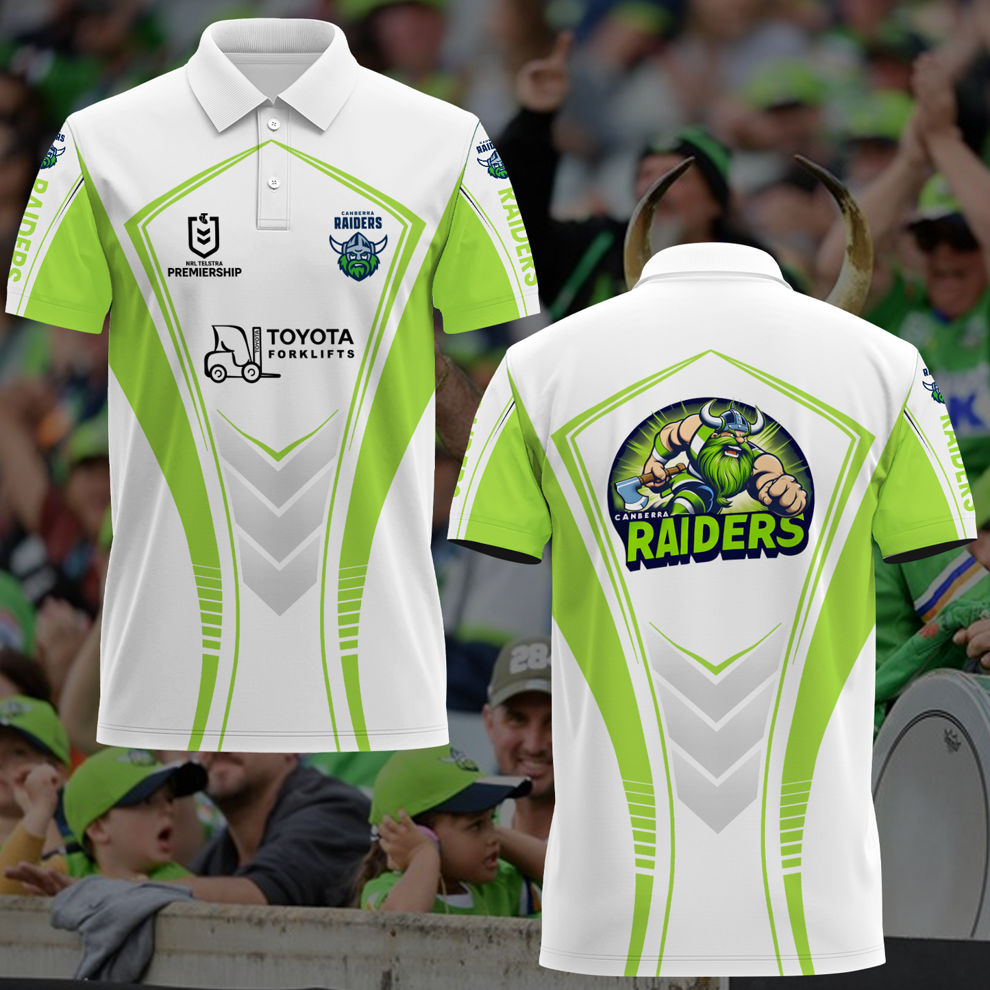 Canberra Raiders NRL 2025 Polo Shirt TM NTA V1