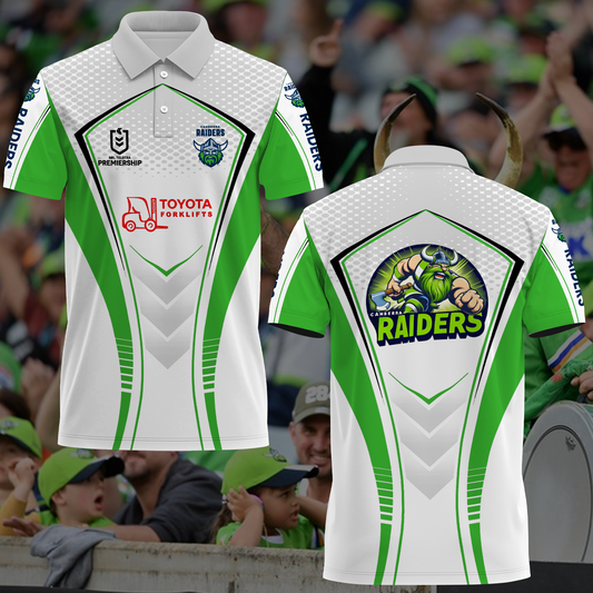 Canberra Raiders NRL 2025 Polo Shirt TM NTA V3