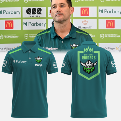 Canberra Raiders NRL 2025 Polo Shirt TM NTA V4