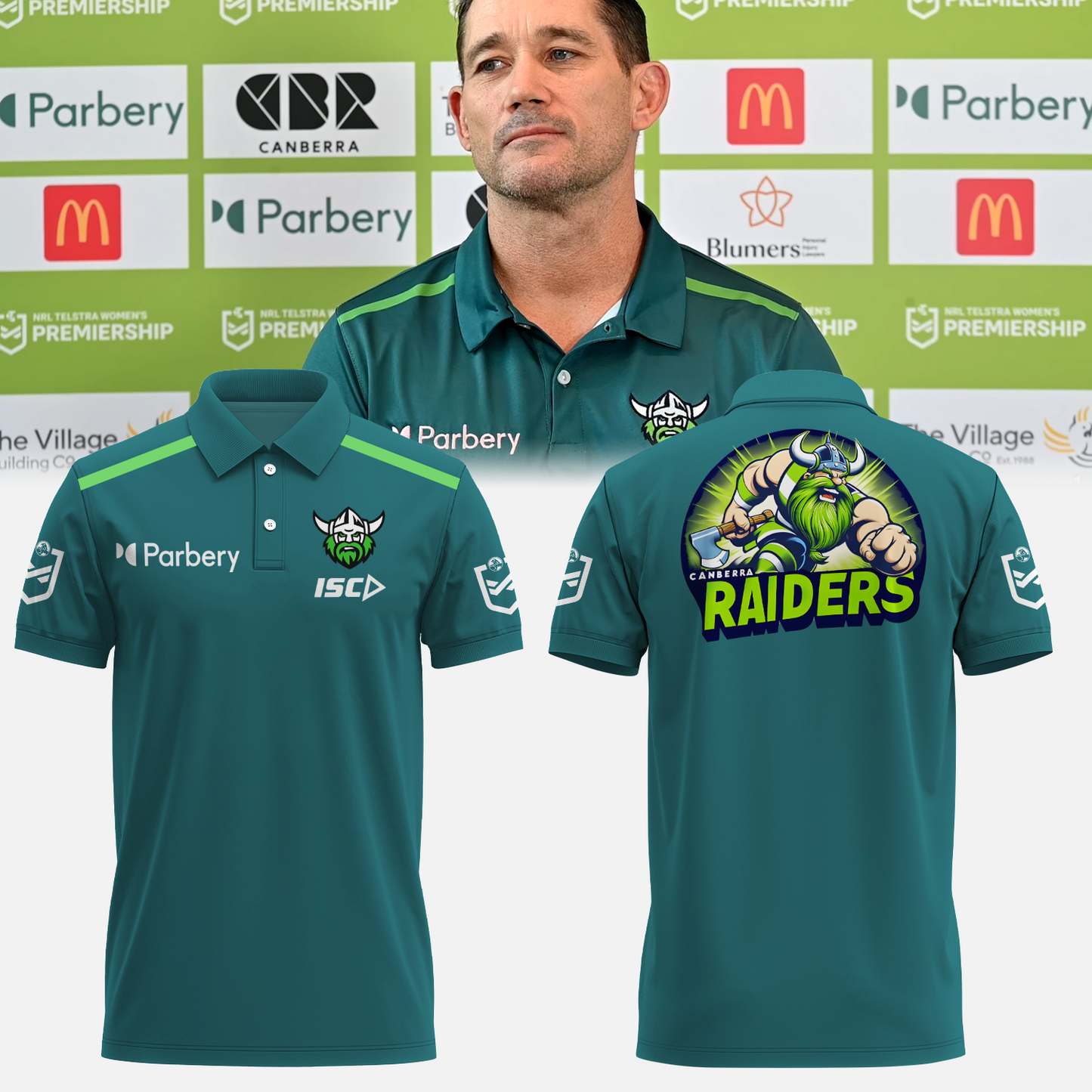 Canberra Raiders NRL 2025 Polo Shirt TM NTA V5