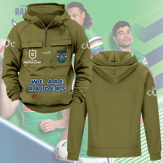 Canberra Raiders NRL 2025 Quarter Zip Hoodie TM NTA V2