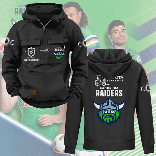 Canberra Raiders NRL 2025 Quarter Zip Hoodie TM NTA V3