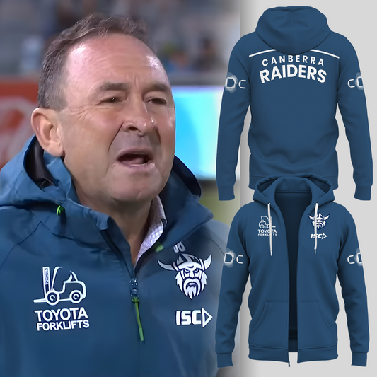 Canberra Raiders NRL 2025 We Are Raiders Limited Edition Zip Hoodie TM V4