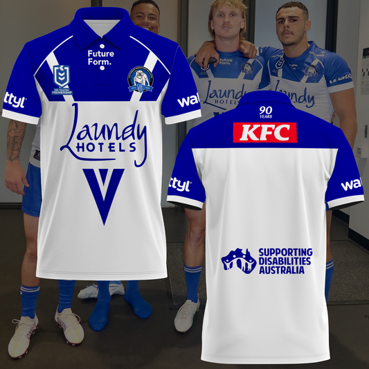 Canterbury-Bankstown Bulldogs 3 NRL 2025 Polo Shirt TM NTA V1