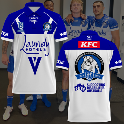 Canterbury-Bankstown Bulldogs 4 NRL 2025 Polo Shirt TM NTA V1
