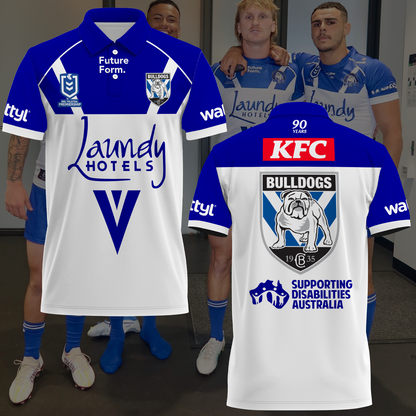 Canterbury-Bankstown Bulldogs 5 NRL 2025 Polo Shirt TM NTA V1
