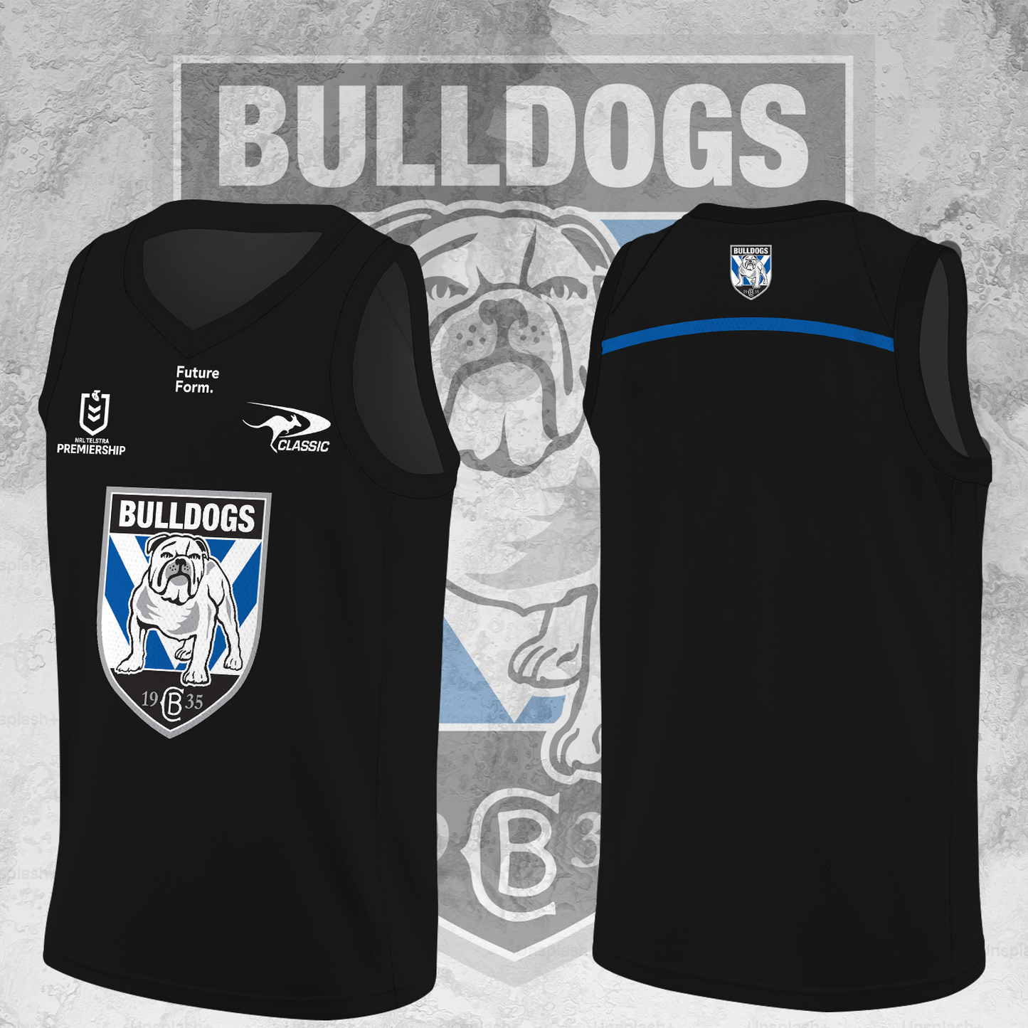 Canterbury-Bankstown Bulldogs NRL 2025 Dogs Of War Limited Edition BK Jersey V-neck - When you buy a combo - You save more V4