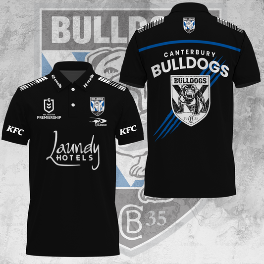 Canterbury-Bankstown Bulldogs NRL 2025 Dogs Of War Limited Edition Polo Shirt TM NTA V15