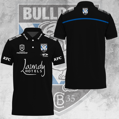 Canterbury-Bankstown Bulldogs NRL 2025 Dogs Of War Limited Edition Polo Shirt TM NTA V17