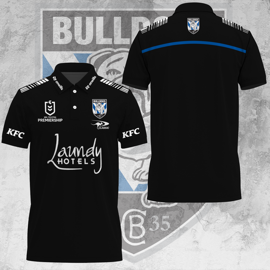 Canterbury-Bankstown Bulldogs NRL 2025 Dogs Of War Limited Edition Polo Shirt TM NTA V17