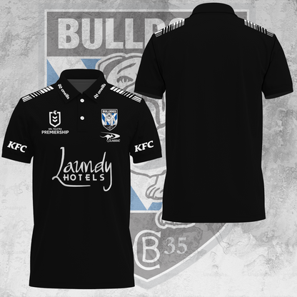Canterbury-Bankstown Bulldogs NRL 2025 Dogs Of War Limited Edition Polo Shirt TM NTA V18