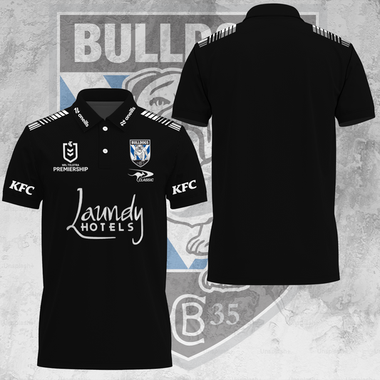 Canterbury-Bankstown Bulldogs NRL 2025 Dogs Of War Limited Edition Polo Shirt TM NTA V18