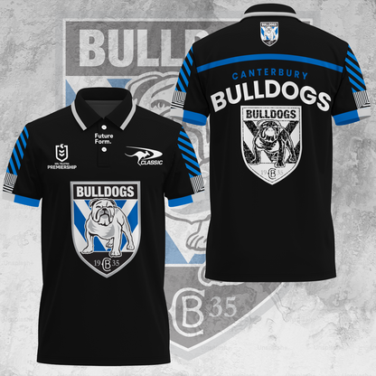 Canterbury-Bankstown Bulldogs NRL 2025 Dogs Of War Limited Edition Polo Shirt TM V1