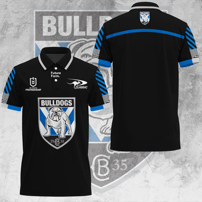Canterbury-Bankstown Bulldogs NRL 2025 Dogs Of War Limited Edition Polo Shirt TM V2