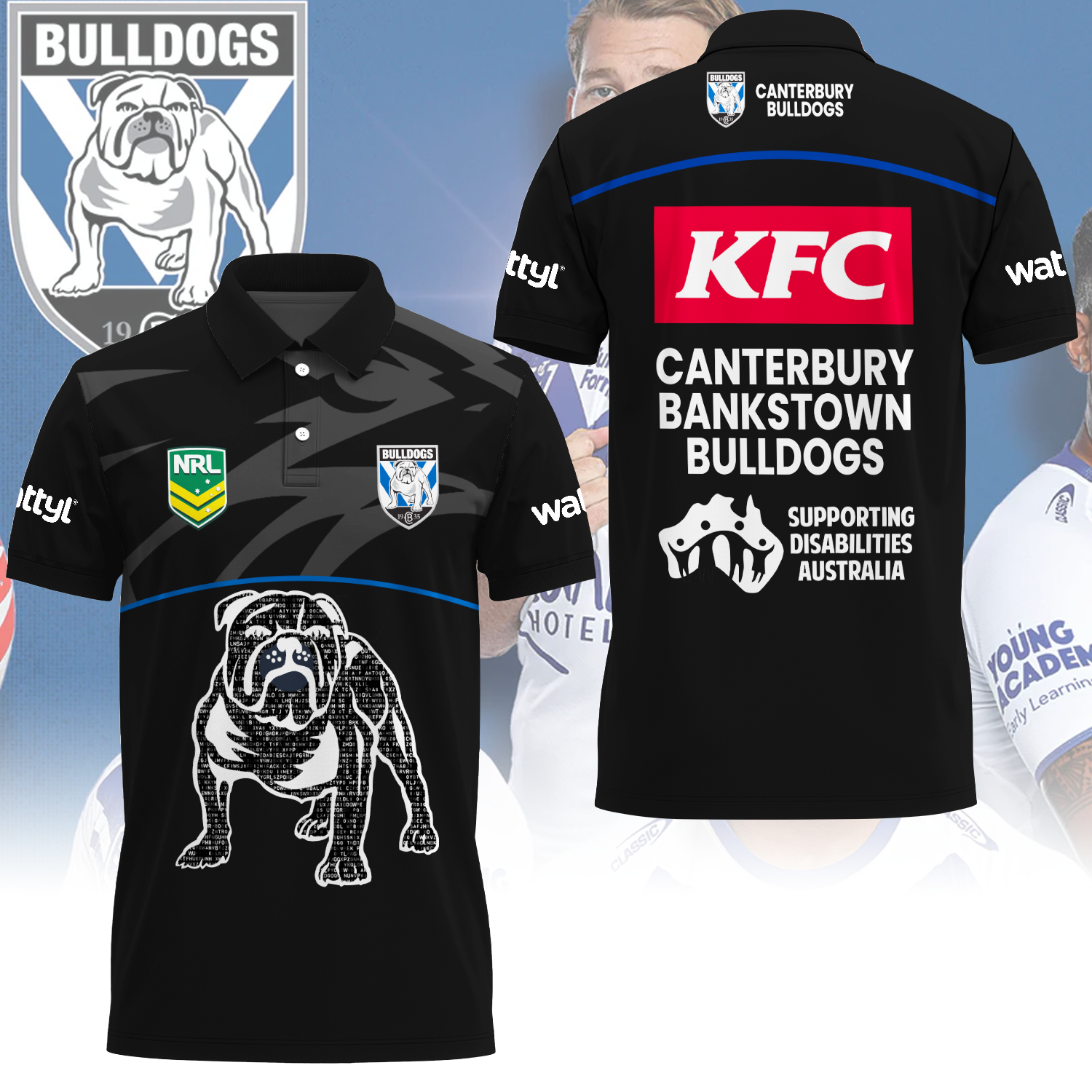 Canterbury-Bankstown Bulldogs NRL 2025 Limited Edition Polo Shirt TM V1