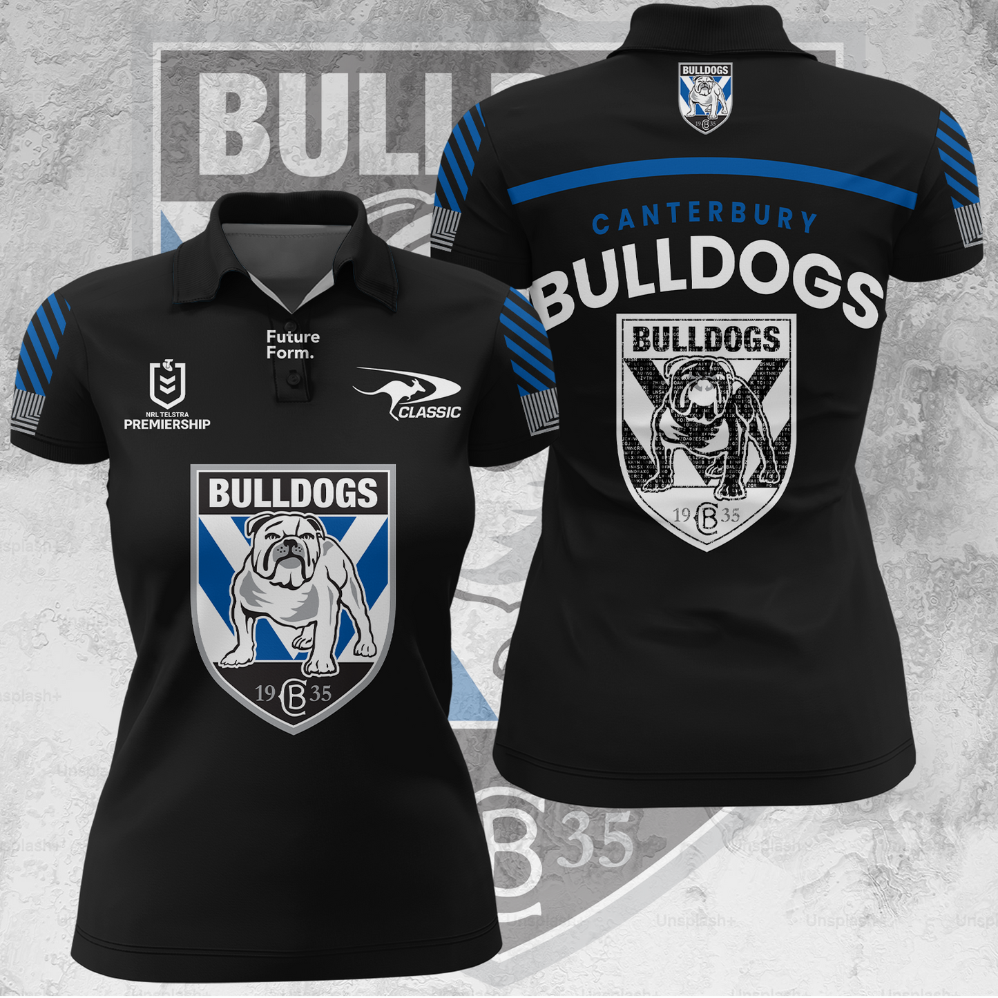 Canterbury-Bankstown Bulldogs NRL 2025 Limited Edition Women's Polo TM V1