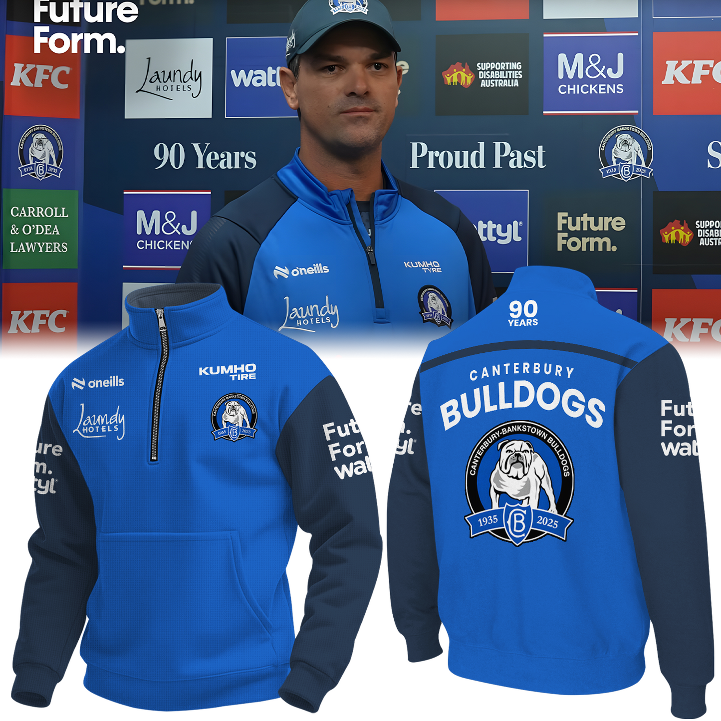 Canterbury-Bankstown Bulldogs NRL 2025 New Hoodie TM NTA V1