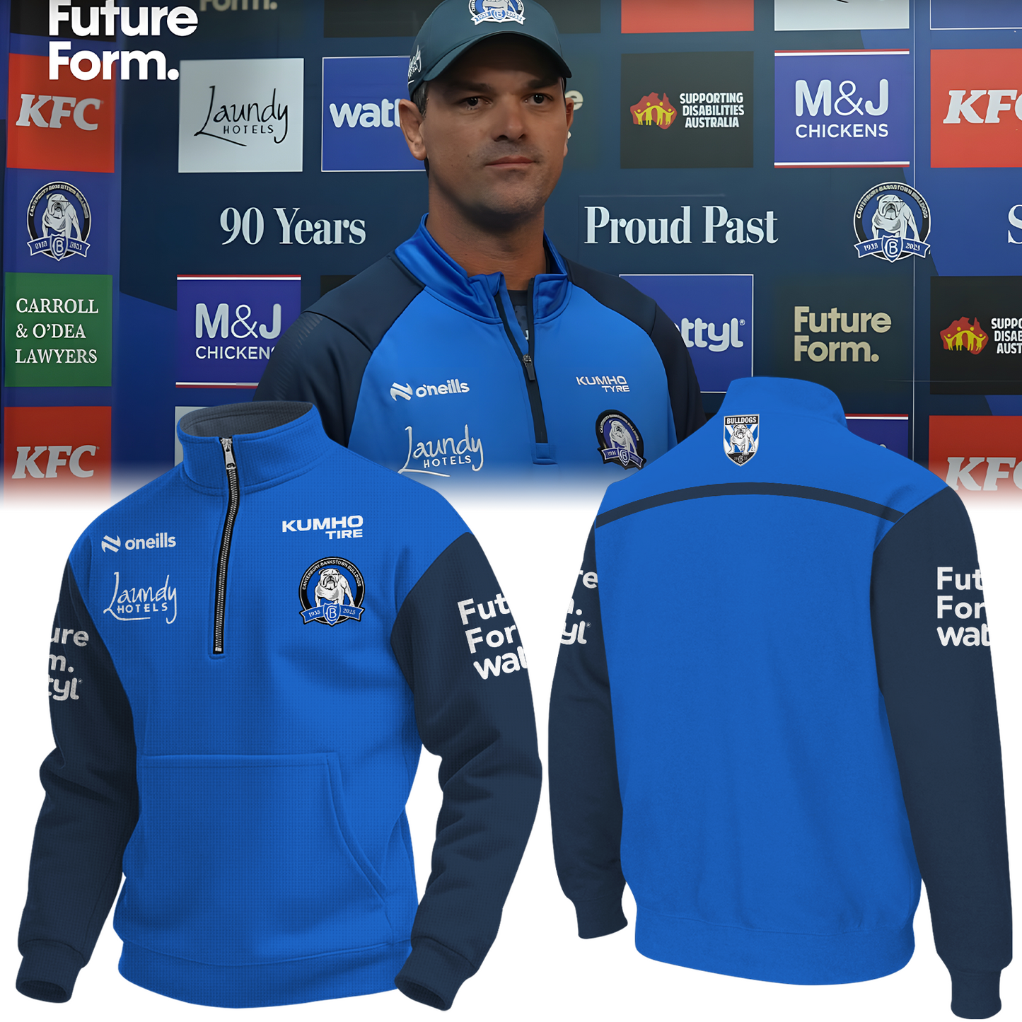 Canterbury-Bankstown Bulldogs NRL 2025 New Hoodie TM NTA V10