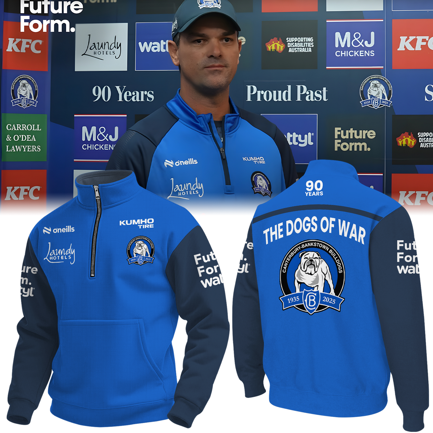 Canterbury-Bankstown Bulldogs NRL 2025 New Hoodie TM NTA V2