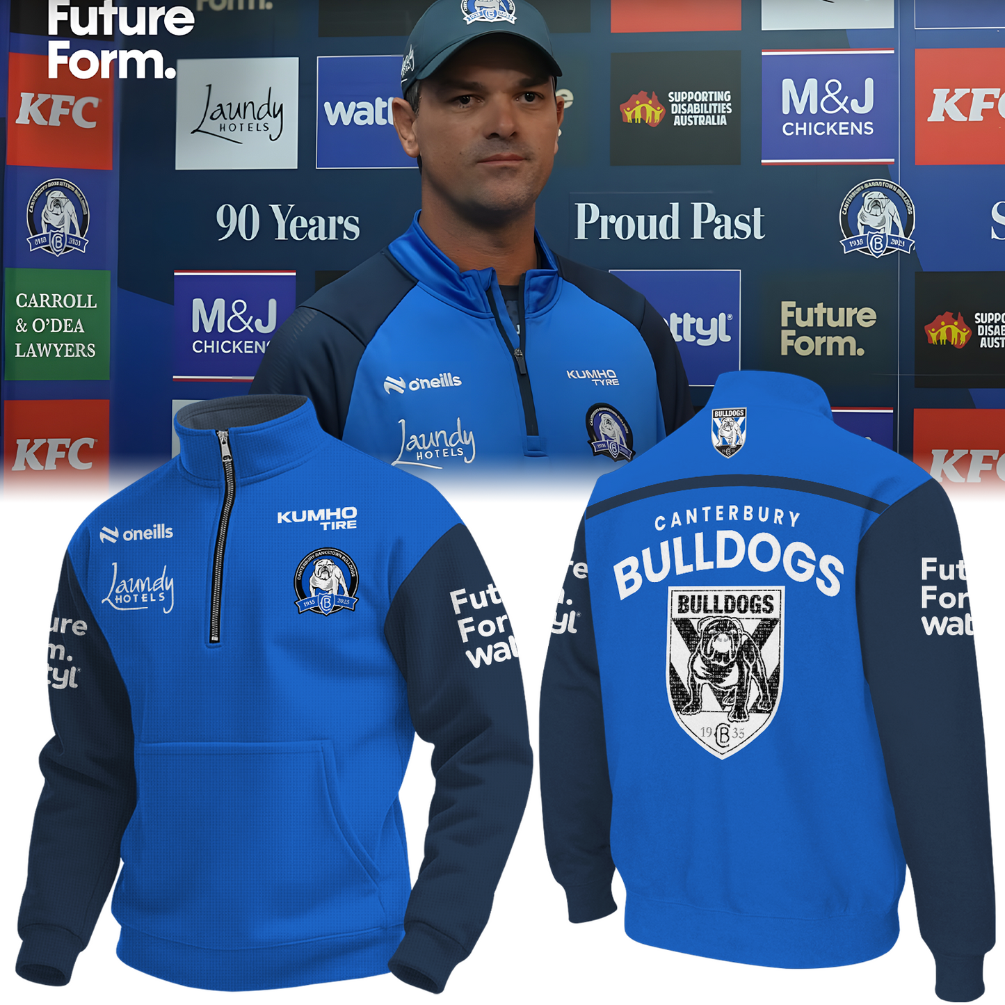 Canterbury-Bankstown Bulldogs NRL 2025 New Hoodie TM NTA V9