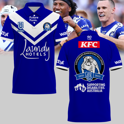 Canterbury-Bankstown Bulldogs NRL 2025 Polo Shirt TM NTA V2