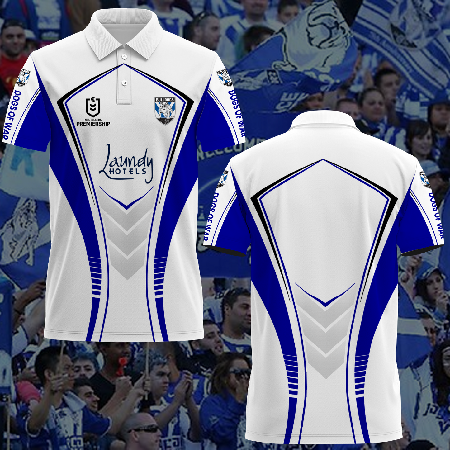 Canterbury-Bankstown Bulldogs NRL 2025 Polo Shirt TM NTA V2