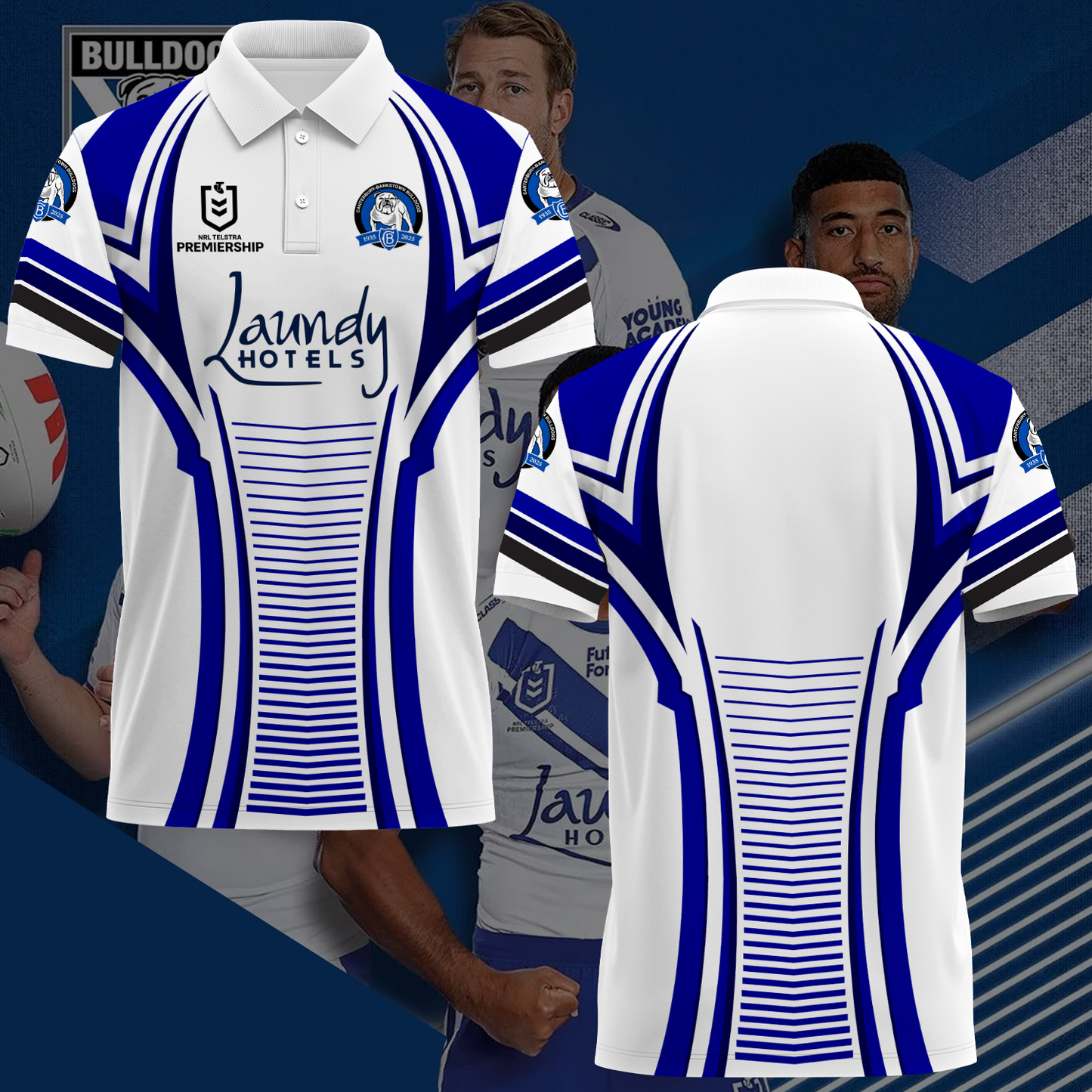 Canterbury-Bankstown Bulldogs NRL 2025 Polo Shirt TM NTA V8
