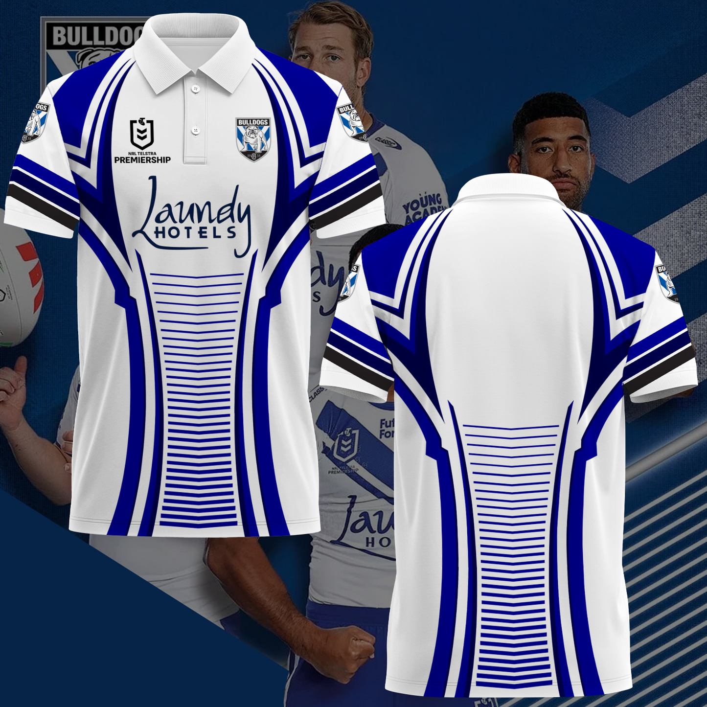 Canterbury-Bankstown Bulldogs NRL 2025 Polo Shirt TM NTA V9